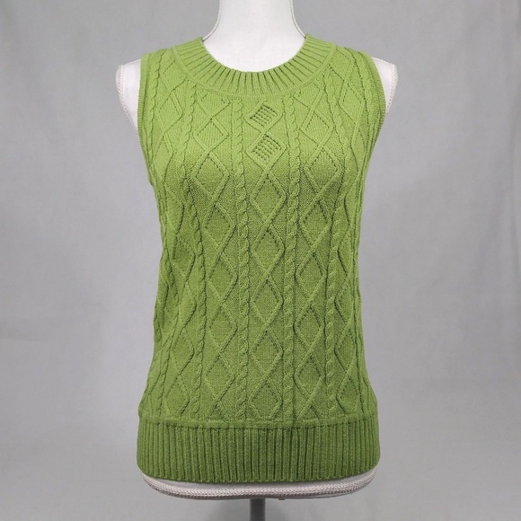 St. John Tops - St. John Top crew Neck Green Cable link small